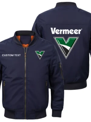 Vermeer Exclusive Logo Men Bomber Jacket Windproof Coat Multi Pockets, Custom Name HIDI290325Y51BJ2VER