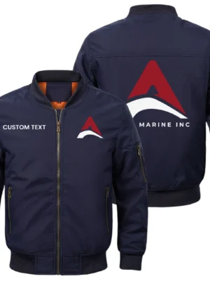 Apex Marine Exclusive Logo Men Bomber Jacket Windproof Coat Multi Pockets, Custom Name HIDI310325Y51BJ2APM