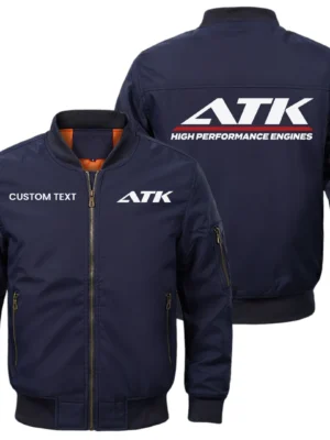 ATK MARINE Exclusive Logo Men Bomber Jacket Windproof Coat Multi Pockets, Custom Name HIDI310325Y51BJ2ATK