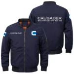 Crusader Engines Exclusive Logo Men Bomber Jacket Windproof Coat Multi Pockets, Custom Name HIDI310325Y51BJ2CRE
