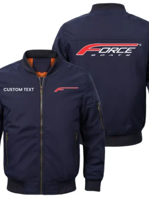 Force Boats Exclusive Logo Men Bomber Jacket Windproof Coat Multi Pockets, Custom Name HIDI310325Y51BJ2FOB
