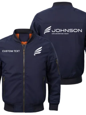 Johnson Yachts Exclusive Logo Men Bomber Jacket Windproof Coat Multi Pockets, Custom Name HIDI310325Y51BJ2JOY
