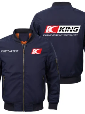 King Engine Bearings Exclusive Logo Men Bomber Jacket Windproof Coat Multi Pockets, Custom Name HIDI310325Y51BJ2KEB