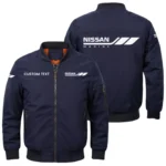 Nissan Marine Exclusive Logo Men Bomber Jacket Windproof Coat Multi Pockets, Custom Name HIDI310325Y51BJ2NIM