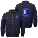 Rolls-Royce Marine Exclusive Logo Men Bomber Jacket Windproof Coat Multi Pockets, Custom Name HIDI310325Y51BJ2RRM