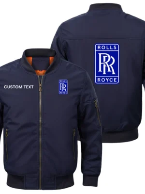 Rolls-Royce Marine Exclusive Logo Men Bomber Jacket Windproof Coat Multi Pockets, Custom Name HIDI310325Y51BJ2RRM