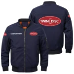Twin Disc Exclusive Logo Men Bomber Jacket Windproof Coat Multi Pockets, Custom Name HIDI310325Y51BJ2TWD