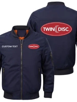 Twin Disc Exclusive Logo Men Bomber Jacket Windproof Coat Multi Pockets, Custom Name HIDI310325Y51BJ2TWD