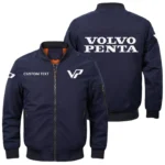 Volvo Penta Exclusive Logo Men Bomber Jacket Windproof Coat Multi Pockets, Custom Name HIDI310325Y51BJ2VOP