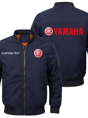 Yamaha Outboards Exclusive Logo Men Bomber Jacket Windproof Coat Multi Pockets, Custom Name HIDI310325Y51BJ2YAO