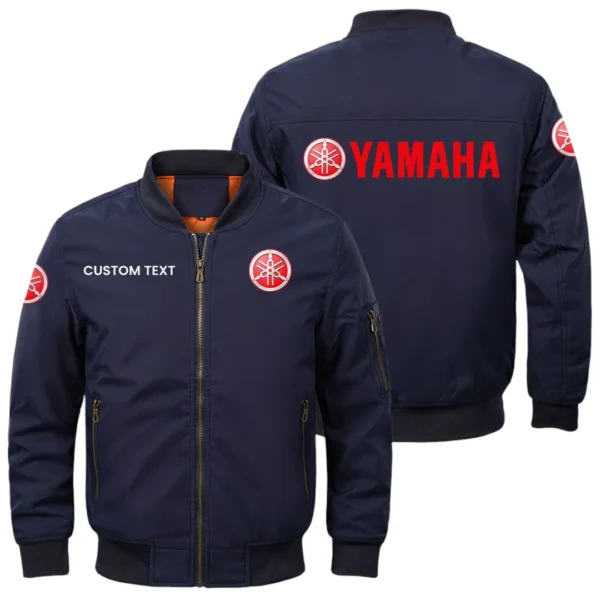 Yamaha Outboards Exclusive Logo Men Bomber Jacket Windproof Coat Multi Pockets, Custom Name HIDI310325Y51BJ2YAO