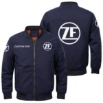 ZF Friedrichshafen Exclusive Logo Men Bomber Jacket Windproof Coat Multi Pockets, Custom Name HIDI310325Y51BJ2ZFF