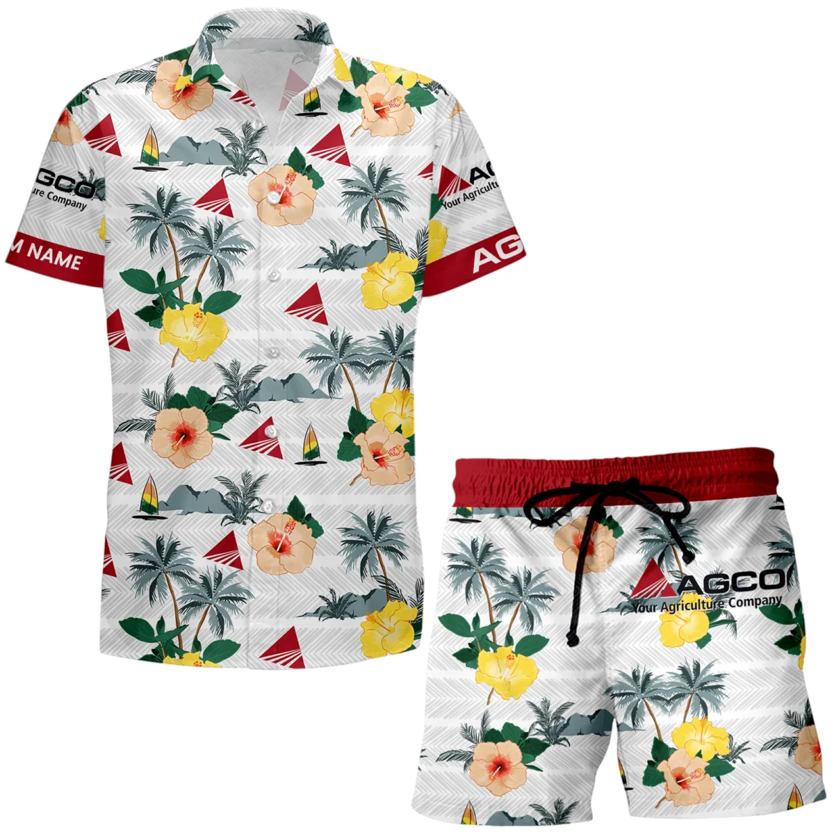 AGCO Hawaiian Shirt x Beach Shorts Full Set Limited 2025 All Over Print, Custom Name HIHI150425Y7HWY8SHAGC