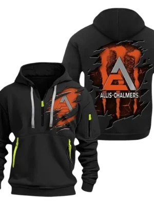 Allis Chalmers Half Zip Hoodie, Sport Hooded Multi Pockets HG110325Y25QZ2HCT2ALC