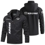 KRONE Exclusive Logo Windbreaker Jacket Hooded Detachable, Outdoor Windproof Running Jacket, Custom Name HIHI120325Y28WJ86KAM