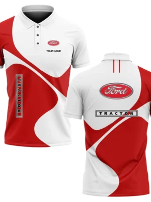 Ford Tractor Polo Shirt All Over Print Gift For Tractors Fans, Custom Name TN030425Y3PLCT1FOT