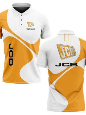 JCB Polo Shirt All Over Print Gift For Tractors Fans, Custom Name TN040425Y3PLCT1JCB