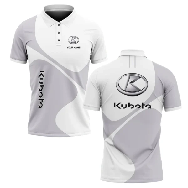 Kubota Polo Shirt All Over Print Gift For Tractors Fans, Custom Name TN040425Y3PLCT1KUB