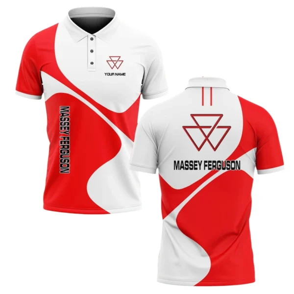 Massey Ferguson Polo Shirt All Over Print Gift For Tractors Fans, Custom Name TN040425Y3PLCT1MAF