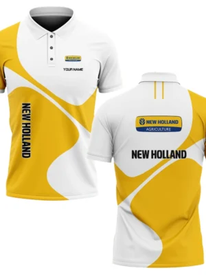 New Holland Polo Shirt All Over Print Gift For Tractors Fans, Custom Name TN040425Y3PLCT1NHL