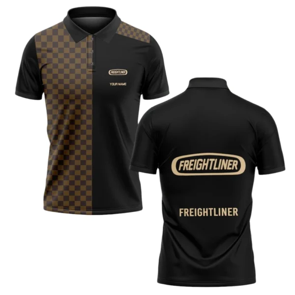 Freightliner Polo Shirt All Over Print Gift For Trucks Fans, Custom Name TN070425Y3CT3FRE