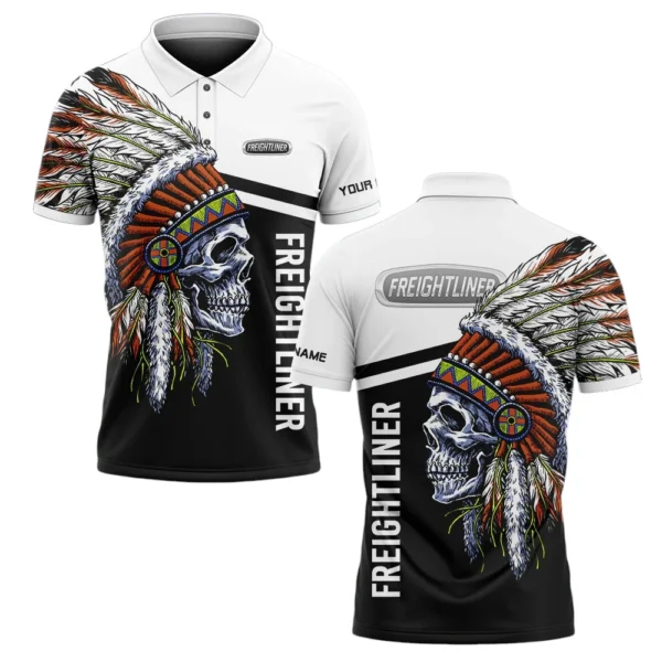 Freightliner Polo Shirt All Over Print Gift For Trucks Fans, Custom Name TN070425Y3CT5FRE