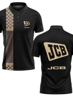 JCB Polo Shirt All Over Print Gift For Tractors Fans, Custom Name TN070425Y3PLCT1JCB