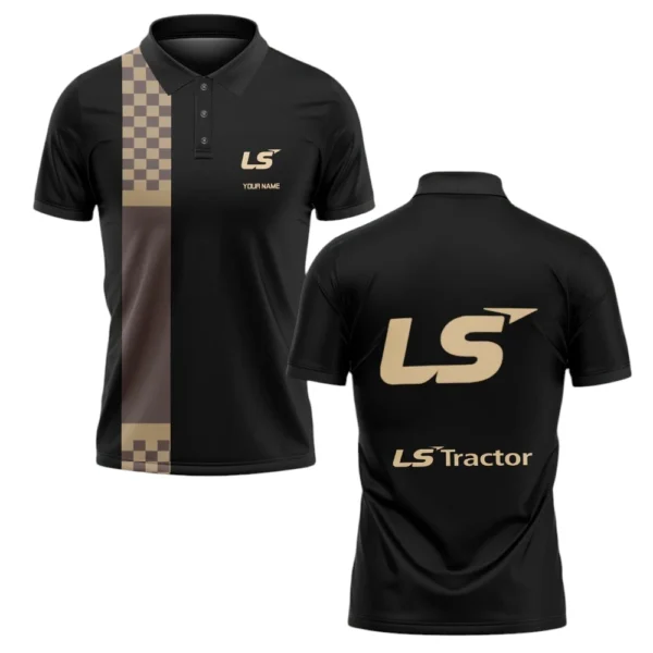 LS Tractor Polo Shirt All Over Print Gift For Tractors Fans, Custom Name TN070425Y3PLCT1LST