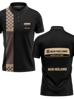 New Holland Polo Shirt All Over Print Gift For Tractors Fans, Custom Name TN070425Y3PLCT1NHL
