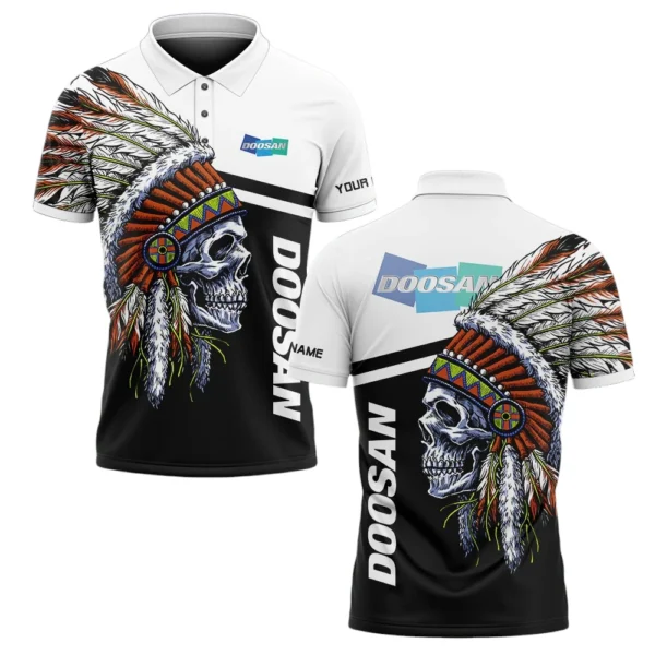 Doosan Polo Shirt All Over Print Gift For Tractors Fans, Custom Name TN070425Y3PLCT4DOO