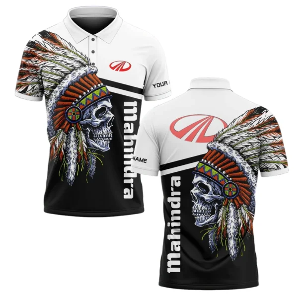 Mahindra Polo Shirt All Over Print Gift For Tractors Fans, Custom Name TN070425Y3PLCT4MAT