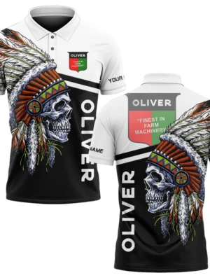 Oliver Polo Shirt All Over Print Gift For Tractors Fans, Custom Name TN070425Y3PLCT4OLI
