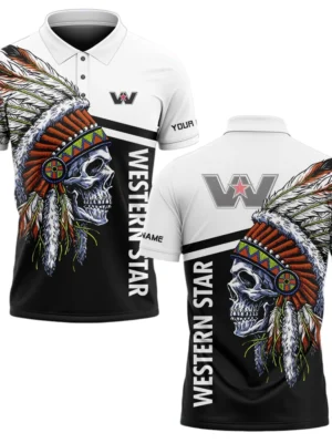 Western Star Polo Shirt All Over Print Gift For Trucks Fans, Custom Name TN070425Y3PLCT5WST