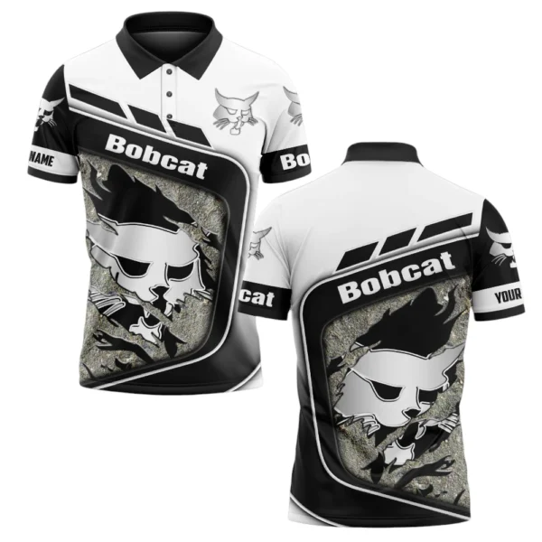 Bobcat Polo Shirt All Over Print Gift For Tractors Fans, Custom Name TN070425Y3PLCT6BOC