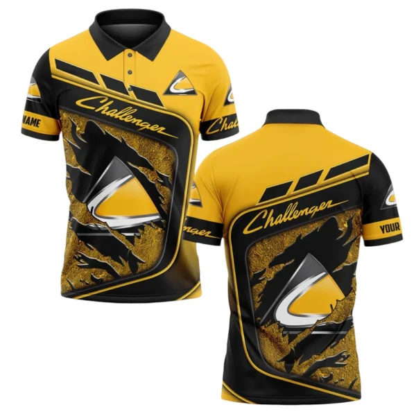 Challenger Polo Shirt All Over Print Gift For Tractors Fans, Custom Name TN070425Y3PLCT6CHT