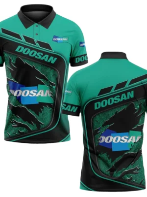 Doosan Polo Shirt All Over Print Gift For Tractors Fans, Custom Name TN070425Y3PLCT6DOO