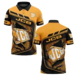 JCB Polo Shirt All Over Print Gift For Tractors Fans, Custom Name TN070425Y3PLCT6JCB