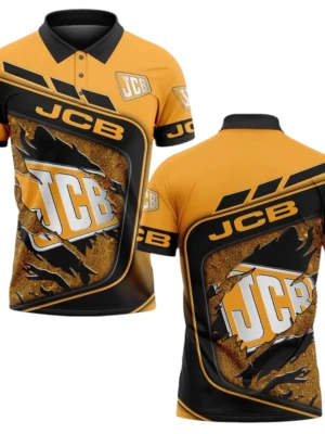 JCB Polo Shirt All Over Print Gift For Tractors Fans, Custom Name TN070425Y3PLCT6JCB