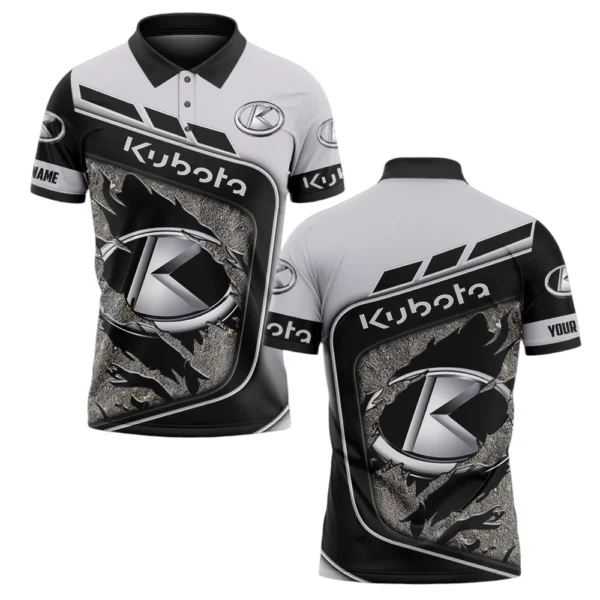 Kubota Polo Shirt All Over Print Gift For Tractors Fans, Custom Name TN070425Y3PLCT6KUB