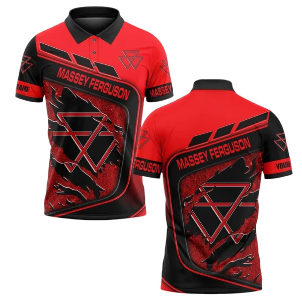 Massey Ferguson Polo Shirt All Over Print Gift For Tractors Fans, Custom Name TN070425Y3PLCT6MAF