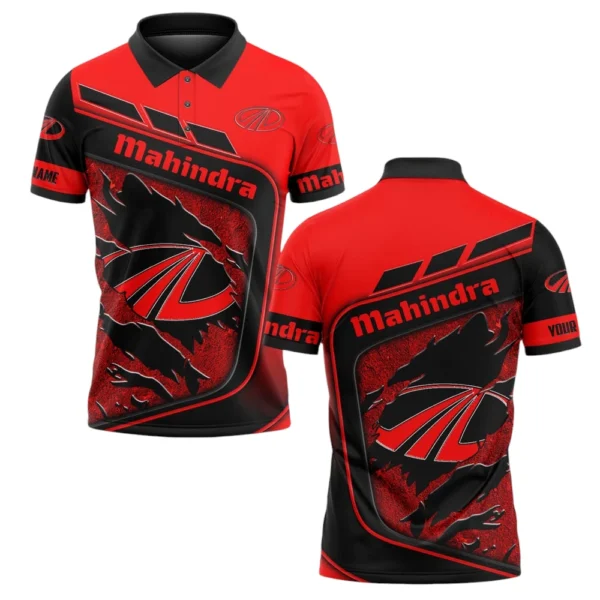 Mahindra Polo Shirt All Over Print Gift For Tractors Fans, Custom Name TN070425Y3PLCT6MAT