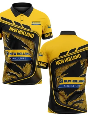 New Holland Polo Shirt All Over Print Gift For Tractors Fans, Custom Name TN070425Y3PLCT6NHL