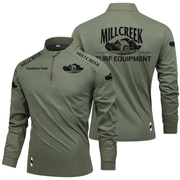 Millcreek Equipment Limited 2025 Long Sleeve Shirt, Stand Collar Quarter Zip-up Custom Name HIDI080425Y49LMT05MIM