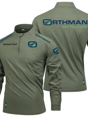 Orthman Limited 2025 Long Sleeve Shirt, Stand Collar Quarter Zip-up Custom Name HIDI080425Y49LMT05ORM
