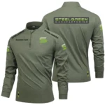 Steel Green Manufacturing Limited 2025 Long Sleeve Shirt, Stand Collar Quarter Zip-up Custom Name HIDI080425Y49LMT05SGM