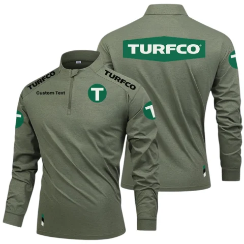 Turfco Limited 2025 Long Sleeve Shirt, Stand Collar Quarter Zip-up Custom Text HIDI080425Y49LMT05TUR