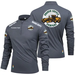 Bradco Supply Limited 2025 Long Sleeve Shirt, Stand Collar Quarter Zip-up Custom Name HIDI080425Y49LMT05BAS