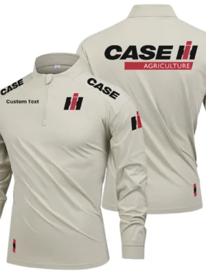 Case IH Limited 2025 Long Sleeve Shirt, Stand Collar Quarter Zip-up Custom Name HIDI050425Y49LMT05CIH