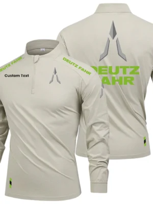 Deutz Fahr Limited 2025 Long Sleeve Shirt, Stand Collar Quarter Zip-up Custom Name HIDI050425Y49LMT05DEF