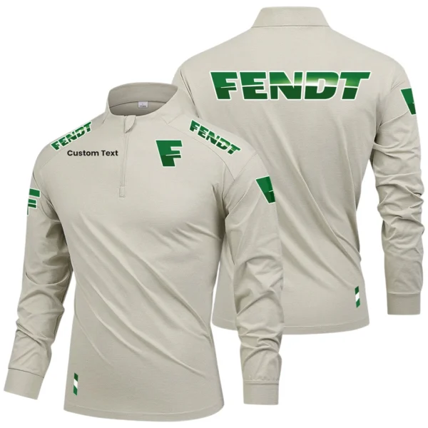 Fendt Limited 2025 Long Sleeve Shirt, Stand Collar Quarter Zip-up Custom Name HIDI050425Y49LMT05FEN